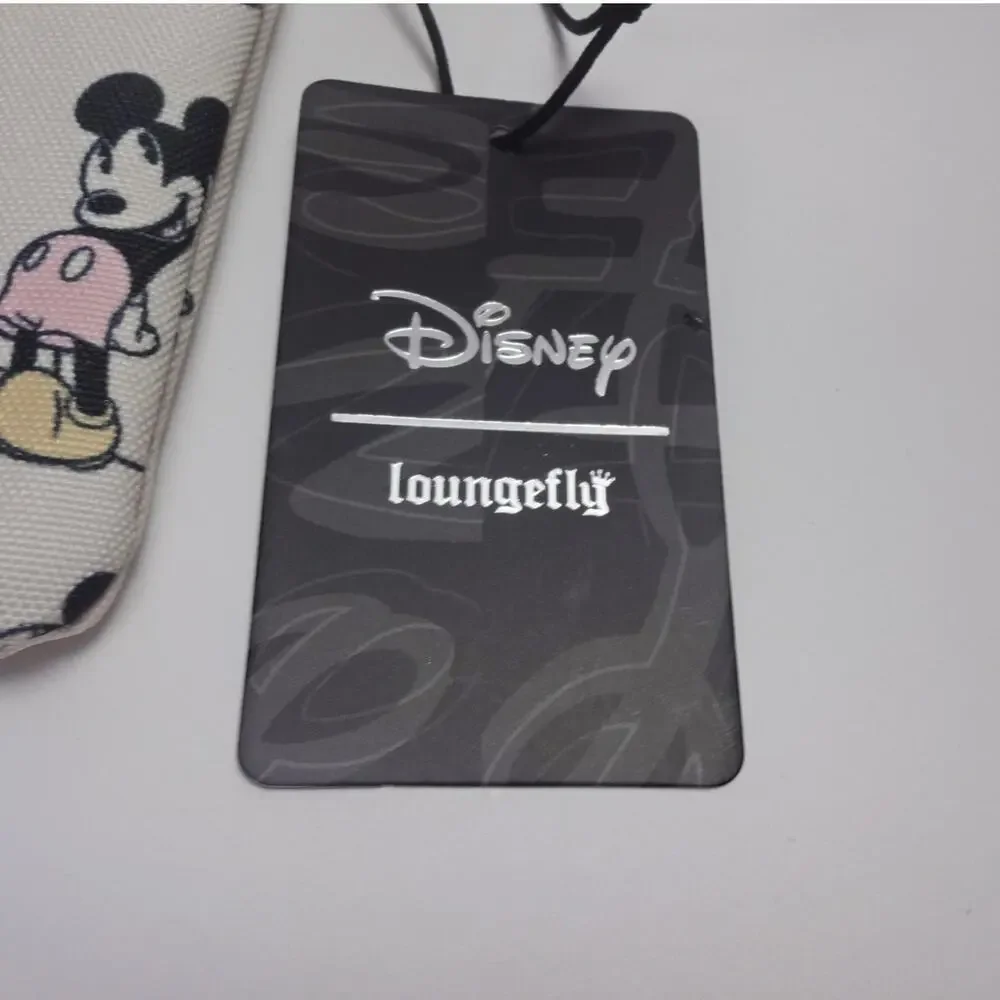 Disney Loungefly Mickey Minnie Canvas Zip Pouch NWT